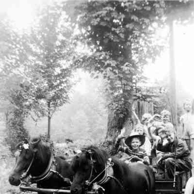 2839 - Kids on horse drawn wagon 1, 1948.tif