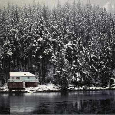 3772 - Two cabins, dock out, snow c1964.tif