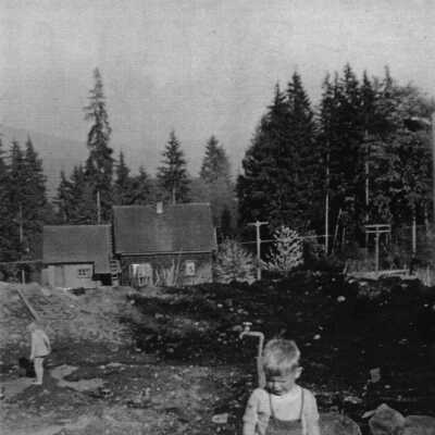 Butch on house lot 1946