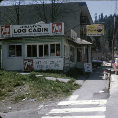 View up Gallant from Log Cabin 1970s