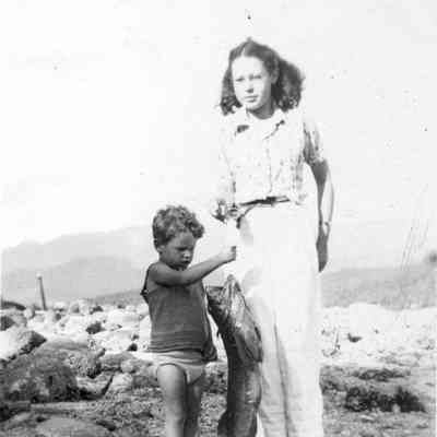 3711 - Kids with big fish 1947-52.tif