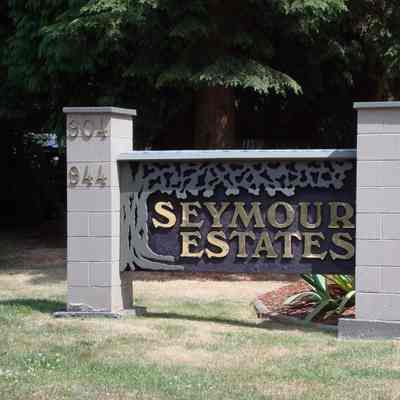 Seymour Estates condos and homes sign