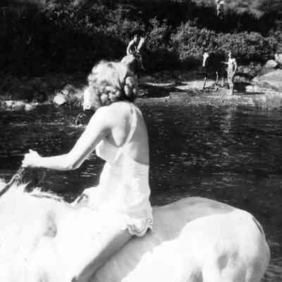 4830 - Girl on horse in water- 1946.tif