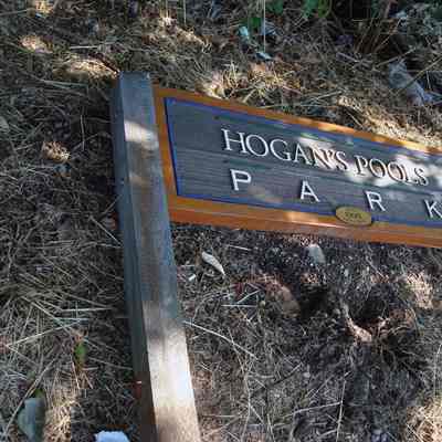 Hogans Pools Park sign down