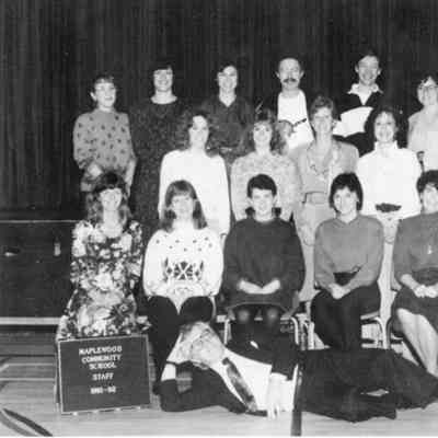 Maplewood Community School Staff 1991-92, descreened