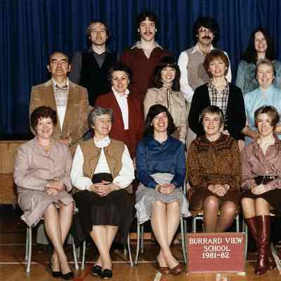 Burrard View School Teachers 1981-82