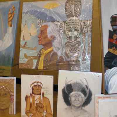 3401 - Paintings by Carol Lord of Dan George CIMG0134.JPG