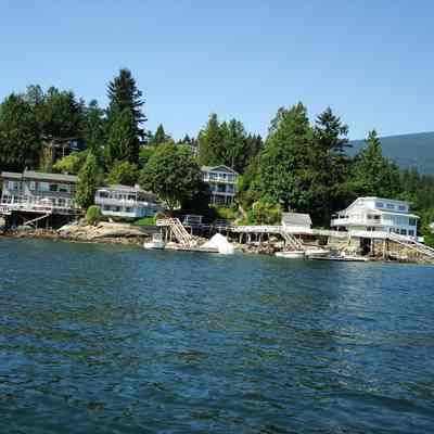 Cove Cliff waterfront - view from water - 1