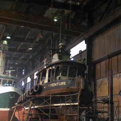 3165 - Inside Dollarton Shipyards; S.S. GM Venture (front), and S.S. Arctic Ocean (behind), in drydock CIMG0060.tif