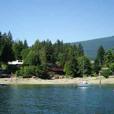Cove Cliff waterfront - view from water - 2