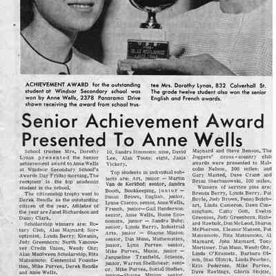 4757 - Award Anne Wells - Dorothy Lynas The Citizen 1965-06-16.tif