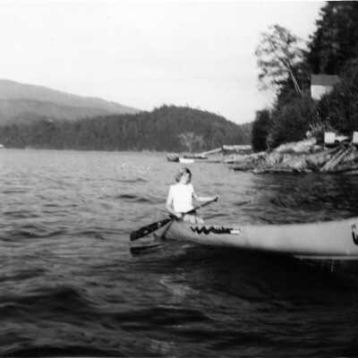 Merrilee canoeing, July 1960