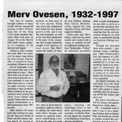 Merv Ovesen, DC Crier Sept 1997