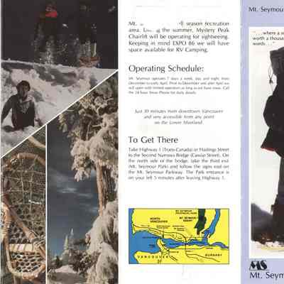 Mt Seymour Resorts brochure sides A&B