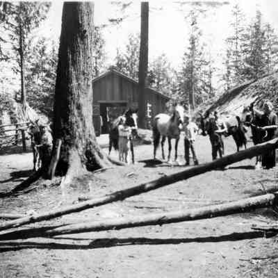 4847 - Grounds activity- horses- kids- Spring 1945.tif