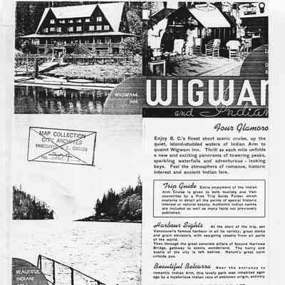 Indian Arm - Wigwam Inn brochure, 2 sides