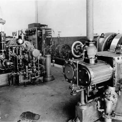 Dollar Mill Turbine and interior of power house Aug 1918