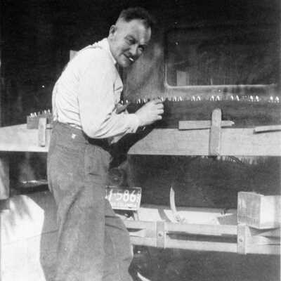 Jack Gillis in workshop 1942