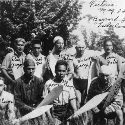 Tsleil -Waututh paddlers Victoria, May 24, 1947