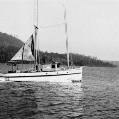 Tom Craig's boat, the Caileag Gheal, built by Craig Family