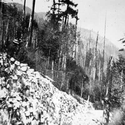 Building road to Woodlands c1910