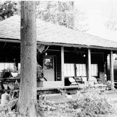 Deep Cove Park; Log Cabin used by Canoe Rental
