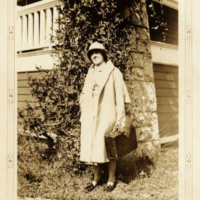 Mrs Olive Nye, ready to teach at Roche Point