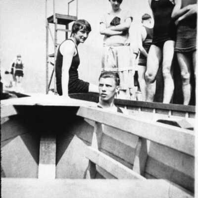Deep Cove Regatta frolickers - group of five people