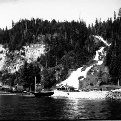 Indian Arm settlement by Falls