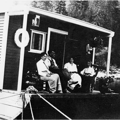 People on Houseboat Moored