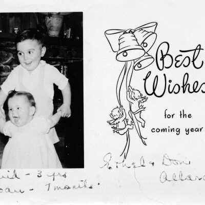 New Year Card with children's photo