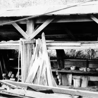 Maplewood Mudflats, close-up of shed