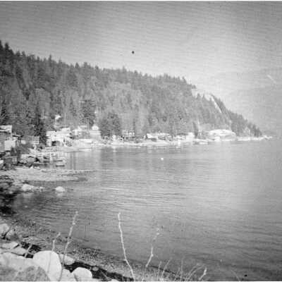 Deep Cove Marina, houses, quarry from Panorama Park