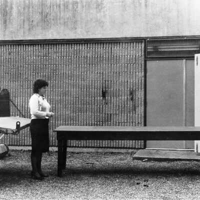 Terry Shaw with table from Dollar Mill 1986