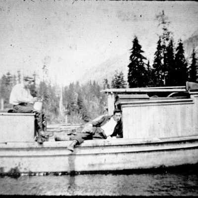 Two men on Boat