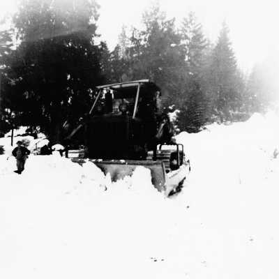 Snowplow Clearing Road, Cove Area