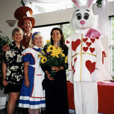 Mad Hatters Tea - Charles in hat, Joyce Redford.tif