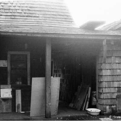 Maplewood Mudflats, entrance to squatter's shack
