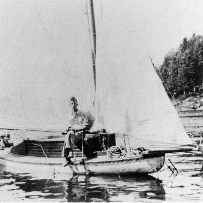 Robert Stirrat on boat 1934