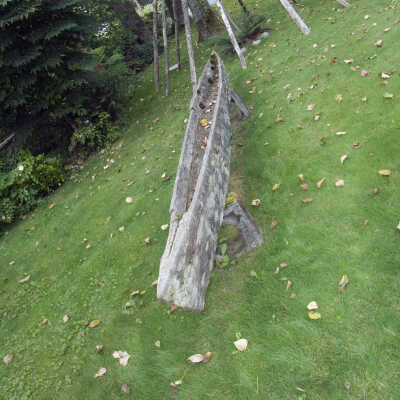 Canoe artifact in Coast Raven