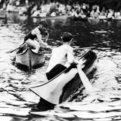 Deep Cove Regatta canoe tilting