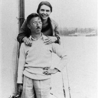 Reta and Robert Stirrat on boat 1934