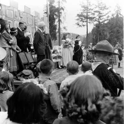 May Queen and Officials on Stage