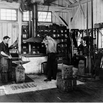 Interior of the blacksmith shop