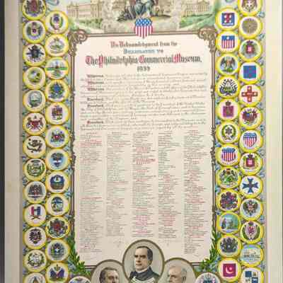 The Acknowledgement from the Delegates to the Philadelphia Commercial Museum