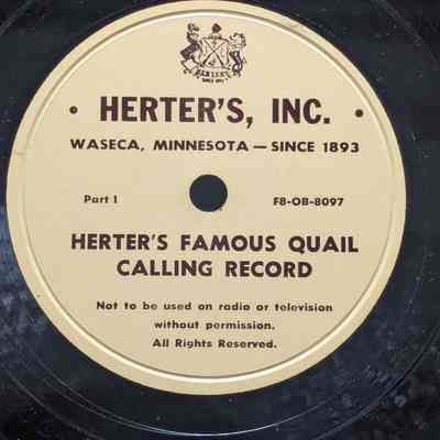 Herter's Famous Quail Calling Record