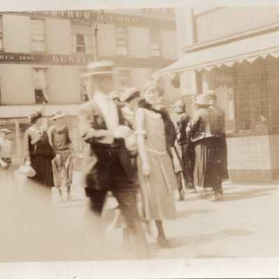 Candid of Pedestrians on Street