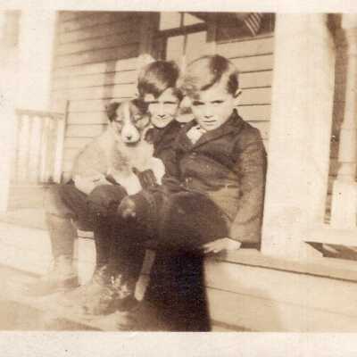 Boys with Dog