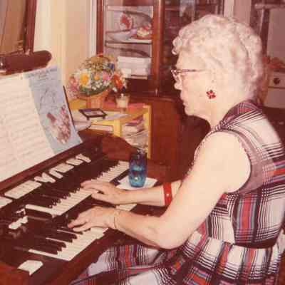 Elsie Milne At Organ, 1972