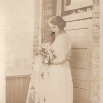 Woman Holding Flowers